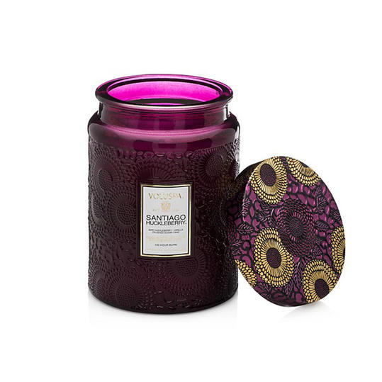 Voluspa 'Japonica - Santiago Huckleberry' Large Embossed Jar Candle