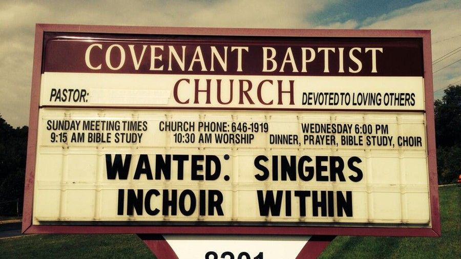 Kirke Signs So Funny It Might Be A Sin Wanted Singers Inchoir Within