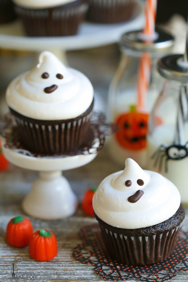 简単 Ghost Cupcakes