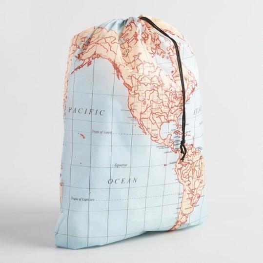 свят Map Laundry Bag
