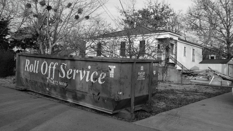 Yard with Large Dumpster